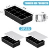 2 Moldes y Bandejas de Silicona para Hielo,8 Cavidade Moldes