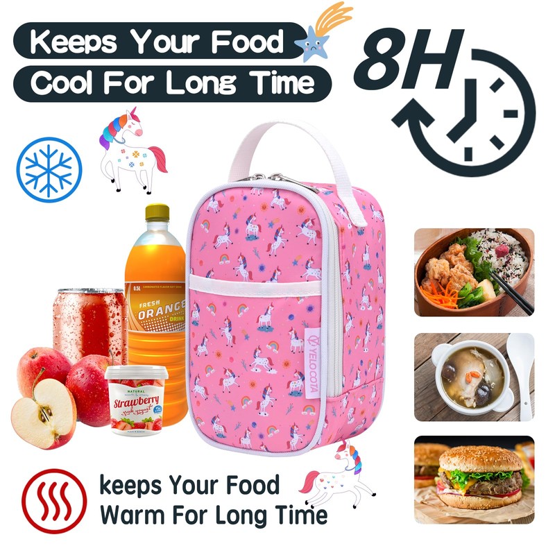 Yelocota Small Cooler Bag- Snack Bag- Insulated Lunch Bag for