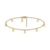 Good.Designs Women’s Anklet with Round Charms, Boho Jewellery, Gold Plated,
