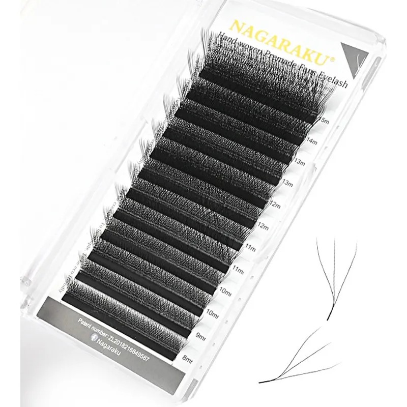 Blister Nagaraku Extensiones De Pestañas 3d W Shape L/lu Mix