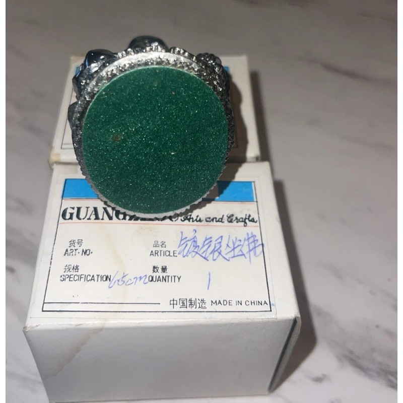 Real 999 Fine Silver Statue 2.36 inch HBuddha Carry Yuanbao