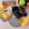 Cheese Grater with Container,Coarse and Fine 2 Size Lid,Stainless Steel