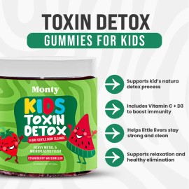 Zeolite Detox for Kids – 14 Day Gentle Cleanse with Chlorella & Fibersol-2, Vegan Gummies for Heavy Metal & Microplastic Detox, Strawberry Watermelon Flavor