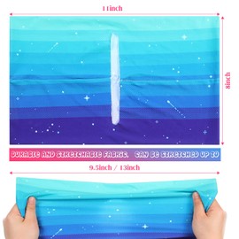 6 Pack Stretchable Book Cover Jumbo Fabric Book Covers Colorful Pattern Print Book Protector Washable Reusable Protective Textbook Cover for Hardcover Textbooks up to 9 x 11 Inch (Elegant Pattern)