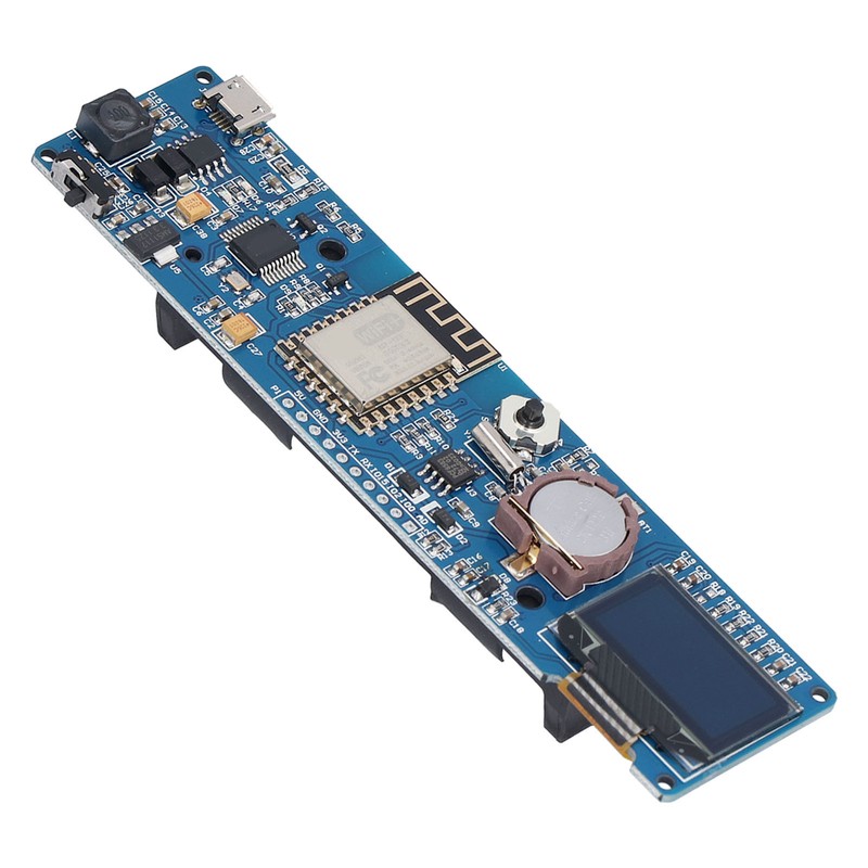 ESP8266 Clock Module Development Board with 0.96in OLED Display 18650