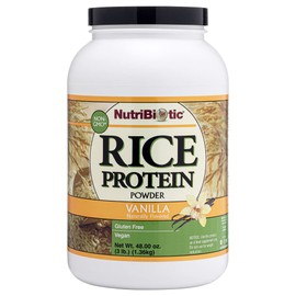 NutriBiotic – Vanilla Rice Protein, 3 Lb (1.36kg) | Low Carb, Keto-Friendly, Vegan, Raw Protein Powder | Grown & Processed Without Chemicals, GMOs or Gluten | Easy to Digest & Nutrient Rich