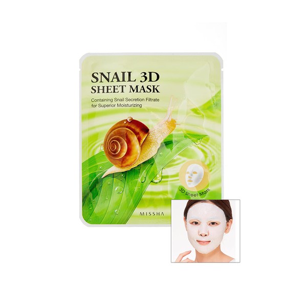 MISSHA Snail 3D sheet mask anti-ageing and skin soothing