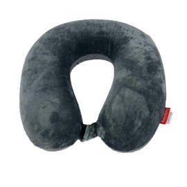 Bookishbunny Memory Foam U Shaped Travel Pillow Airplane Bus Car Driving Traveling Neck Support Head Rest Cushion (Gray)