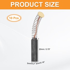 PATIKIL Carbon Brushes 0.79x0.2x0.16 Inch for Electric Motors Power Tool Angle Grinder Table Saw Spare Part Repair, 10 Pack