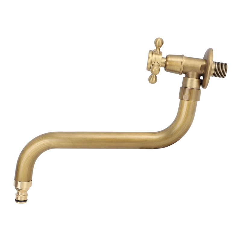 S Spout Antique Wall Mounted Faucet Single Cold Anti Freeze