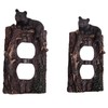 Black Bear Laying on a Tree Wall Plates, Duplex Outlet
