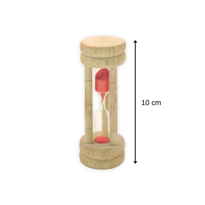 Fackelmann Egg Timer with Sand 10x3,5cm of Beech, Wood Beige,