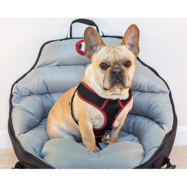 PupSaver Dog Car Seats for Small & Medium Dogs | Travel Booster Pet Car Seat | Crash-Tested Car Dog Bed | Works with Pup Saver Seat Belt Harness | Recommended for Dogs Up to 30lbs