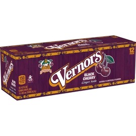 Vernors Black Cherry Ginger Ale Soda 12 Pack