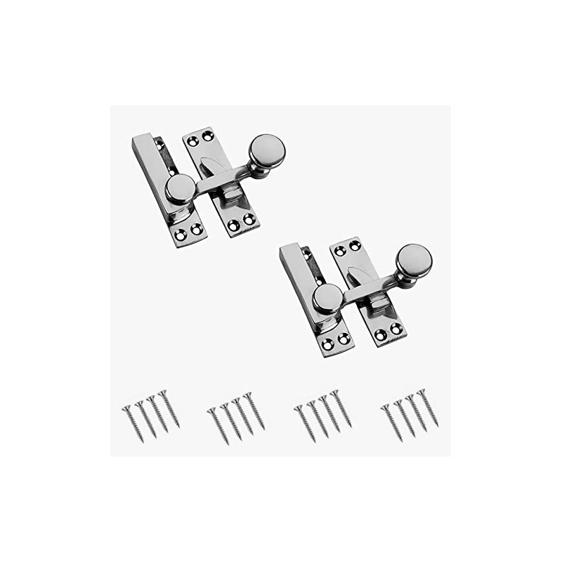 TERF® Traditional Polished Chrome Sash Window Lock Fastener Arm Type