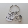 Law Scales Charm Keychain with Believe in Yourself Charm