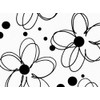 Pack Of 120, Black Fun Flowers Recycled Floral Tissue Prints Paper 20" x 30" Sheets Made In USA