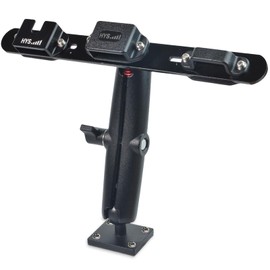 HYS Handheld CB Radio/Shoulder Speaker Mic with Belt Clip/Round Knob Tablet Holder for Truck, Heavy Duty Drill Base Tablet Car Mount for Walkie Talkie/Handheld GMRS Clip, Remote Speaker Mic Belt Clip