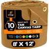 Xpose Safety Canvas Tarp - 10oz Tan Canvas Tarps Heavy