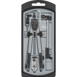 Faber-castell 174045 Quick Adjustment Compass with Aniversal Adapter + Extension and Accessories