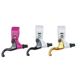 ダイアコンペ TECH99DSゴールドフィンガー 25.4mm カラーブレーキレバー 1個 ホワイトブラック/右（片側のみ）