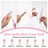 2 Pack Glass Nail Files for Natural Nails, Crystal Nail