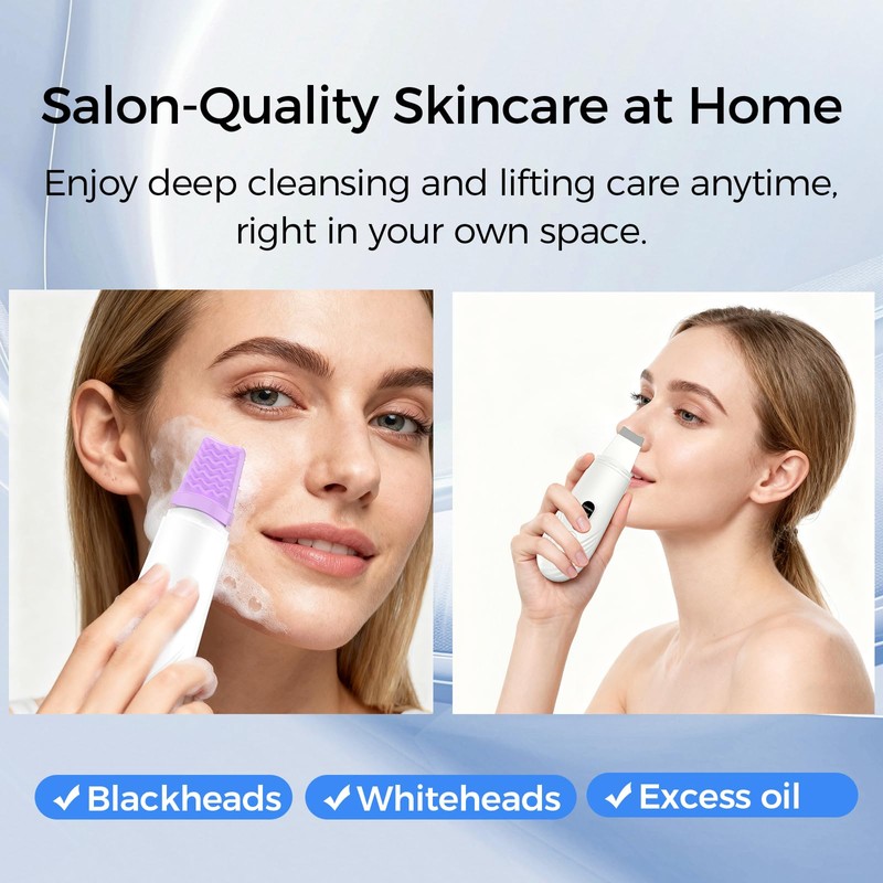 Skin Scrubber Face Spatula, Blackhead Remover Tool for Facial Deep