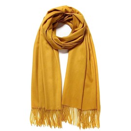 Yellow Scarf For Women Shawl Wraps For Women Solid Colour Warm Scarf For Women Large Scarf Multi-coloured Shawls Ladies Fashion Shawl Autumn and Winter (Yellow)