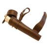 Horse Saddle Flask Brown Leather complete with stainless steel baton