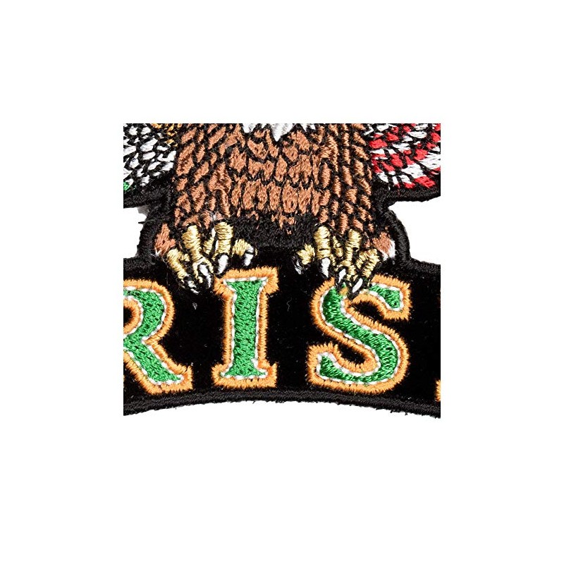 Irish Flag American Eagle & Rocker Patch, Small Size
