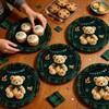 60Pcs Teddy Bear Baby Shower Decorations 7in Green Blue Tartan