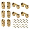 10pcs 0.315inch (8mm) Brass Barrel Hinges Hidden Invisible Cabinet Furniture