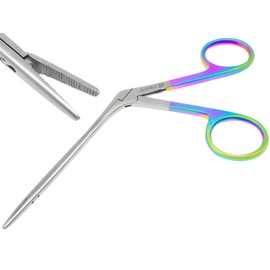 Hartman Alligator Micro Forceps Precise ENT Procedures with Alligator Ear Forceps - Curved Jaw Design, Non-Slip Grip Handle, Fine-Tip by Artman Instruments (3.5 Inch)