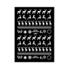 Generic Christmas Reindeer Deer Nail Sticker 3D Horn Santa Snow