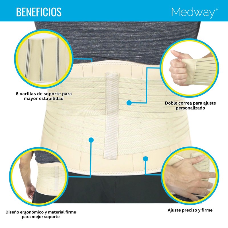 MEDWAY | Faja Sacrolumbar Flexible Color Beige Talla G