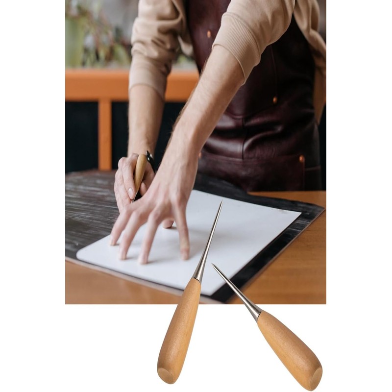 Perforated Craft Whale Set of 2 Leather Tools with Holes,