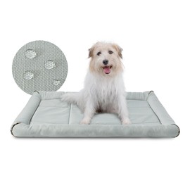 Miguel Oxford Ripstop Outdoor Waterproof Dog Bed for Metal Dog Crates Water-Resistant All Weather Pet Mat Durable Easy Wipe Clean Travel Indoor Outdoor Puppy Cat Crate Bed 30inch, Grey