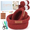 Coopay Crochet Set for Beginners, 2 Size Square Baskets Crochet