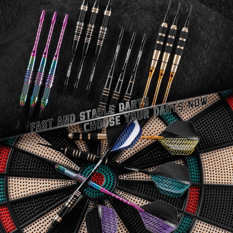 CyeeLife Darts Plastic Tip,Professional Soft Tip Darts Set for Electronic