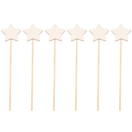 Operitacx 6 Pieces Magic Wand Child Painted Toy Magic Wands for Girls Acrylic Resin Acrylic Blocks Girls Toy Toys Empty Fairy Sticks DIY Painting Toy Colourful Toy Set Moon Fairy Suite