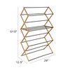 Household Essentials Bamboo Folding Clothes Drying Rack | Large Capacity,