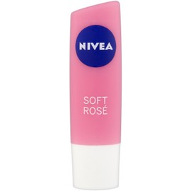 Nivea Caring Lip Balm, 4.8 g, Soft Rose, Pack of 12