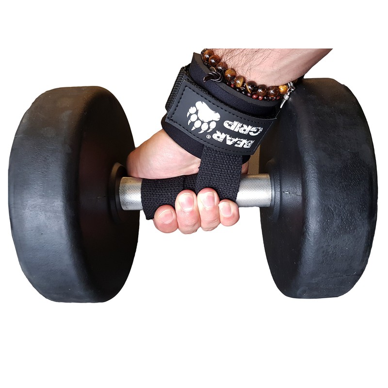 Bear Grip Power Straps Weight Lifting Straps - Black