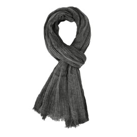 DAMILY 190 x 90 cm Men's Scarf Cotton Mixed Scarf Retro Autumn Winter Fashion Long Neckerchief Men's Scarf, black