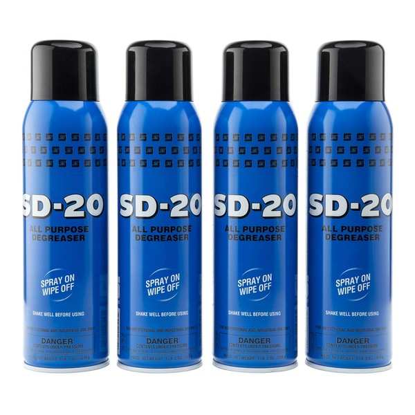 SD-20 All Purpose Degreaser 1 lb 2 oz/ 510g, Spray on-Wipe Off, Pack of 4