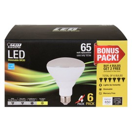 Feit Electric BR30DM65/LED/6 650 lm 2700K Dimmable LED (6 Pack)