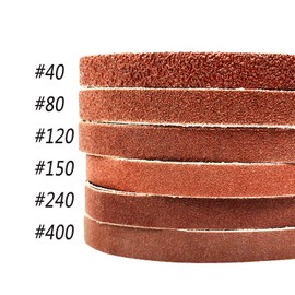1/2 x 18 Inch Sanding Belts, Aluminum Oxide Sandpaper for Mini Belt Sander, 4 Each of 40 80 120 150 240 400 Grit,24 Pack (0.5x18-Inch)
