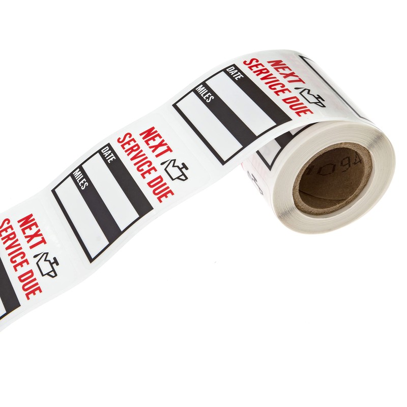 Oil Change Reminder Stickers / 250 Clear Window Automotive Mechanic