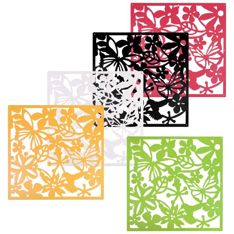 ANMINY 24 PCS Hanging Room Divider Flower Carving Pattern Panels