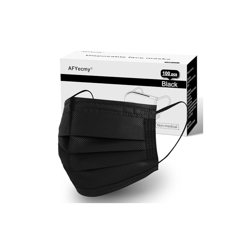 Disposable Face Masks, 3-Ply Breathable Dust Protection for Daily Use,